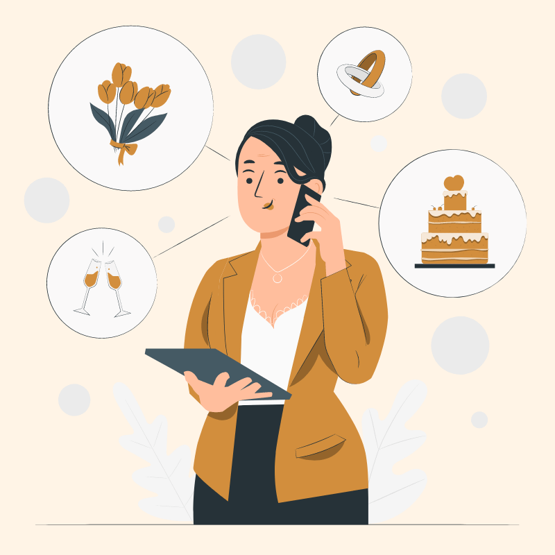 NXTEVNT wedding planner illustration